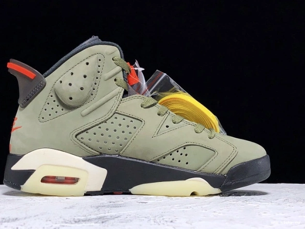 Rep CN1084-200 Travis Medium Scott x Air 6 Olive Jordan 0720